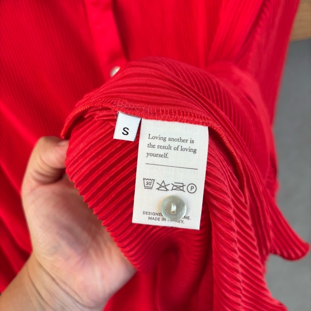 NWOT SLEEPER Origami Pajama Set - flame red, Size S - Picture 11 of 16